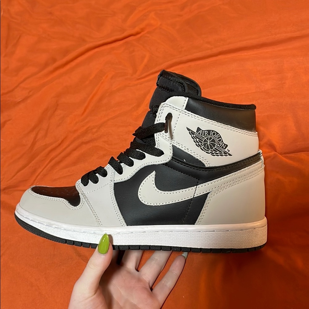 Air Jordan Black and White High-Top Sneakers